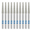 AZDENT Dental Diamond Burs FG Cutting Zirconia Ceramic Taper Round Edge for High Speed Handpiece Z553-018M 10pcs/Box - azdentall.com