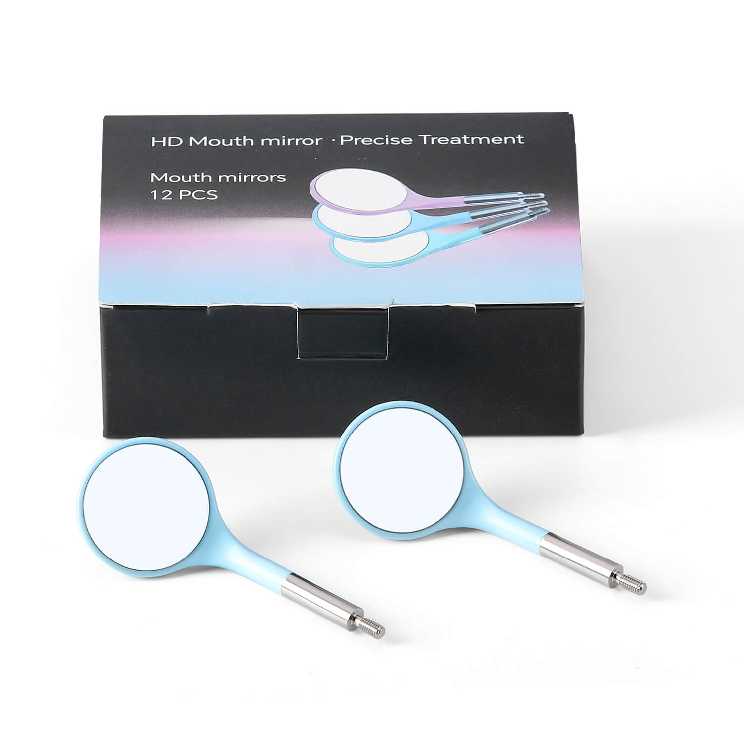 Dental Ultra Clear Mouth Mirror Colorful Plastic/Metal Heads & Handle - azdentall.com