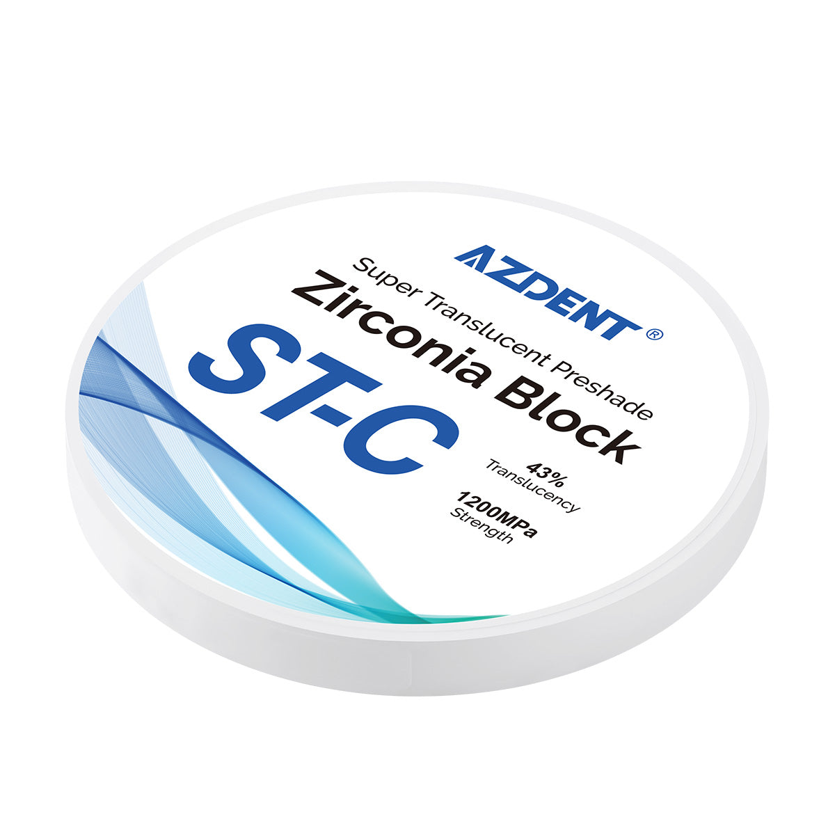 AZDENT Dental ST-C Pre-Shade Zirconia Block Disc High Translucency 98mm - azdentall.com