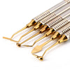 Dental Tools Composite Resin Filling Spatula Titanium Plated Head Filler Gold - azdentall.com