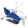 Dental Unit Chair J2688-A1 DC Motor Computer Controlled Hard Leather with Stool Sapphire Blue - azdentall.com