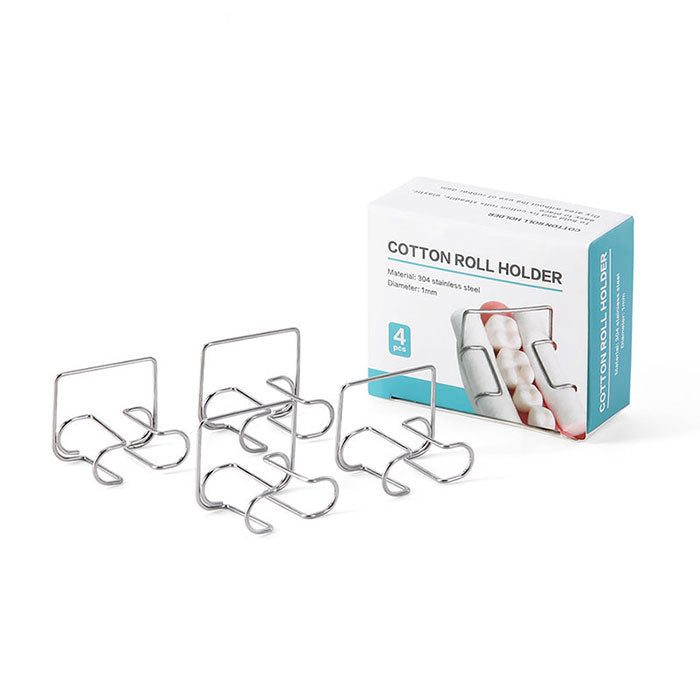 Dental Cotton Roll Holder Stainless Steel Clip Autoclavable 4pcs/Box - azdentall.com