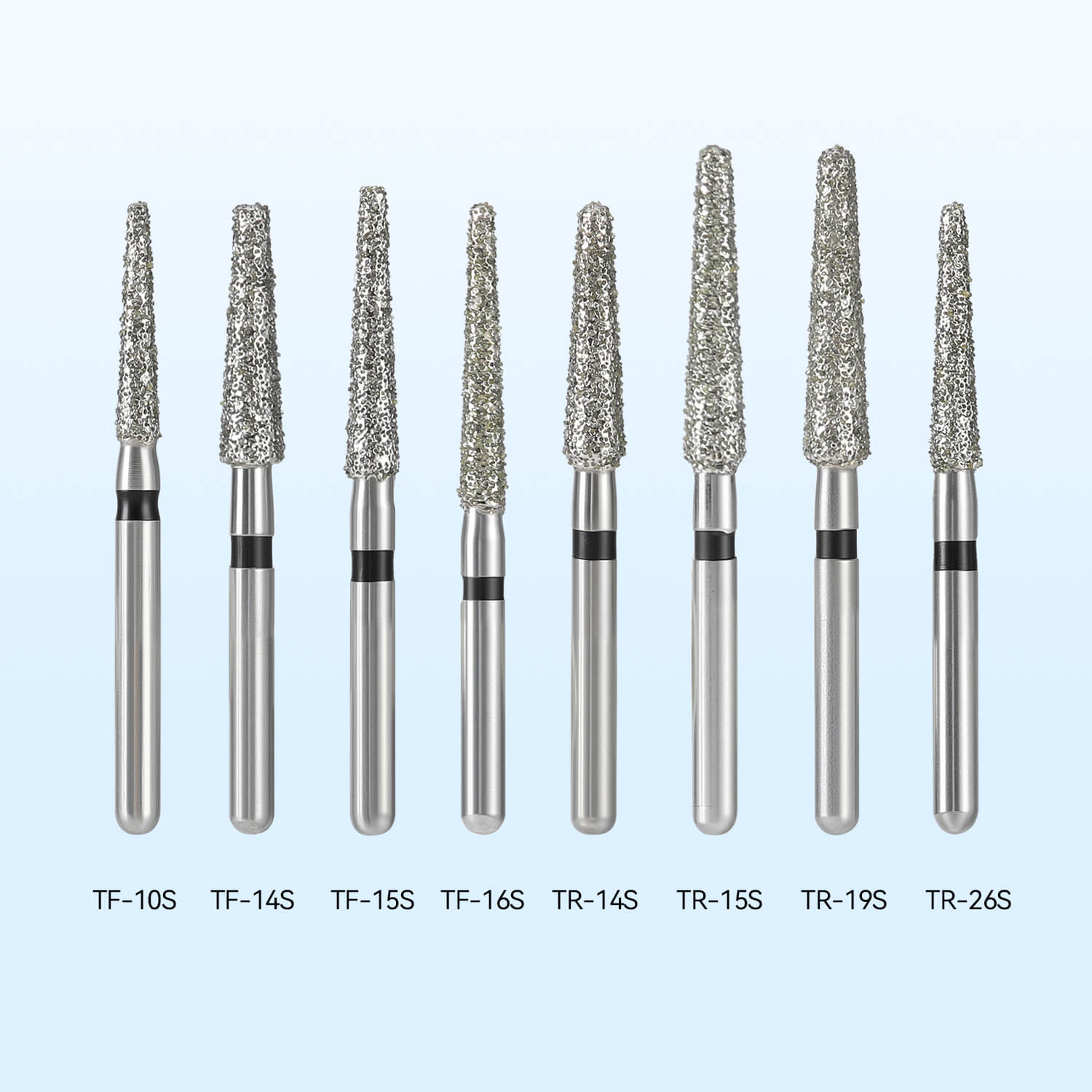 AZDENT Dental Diamond Burs Drills FG 1.6mm Flat/Round 10pcs/Box - azdentall.com