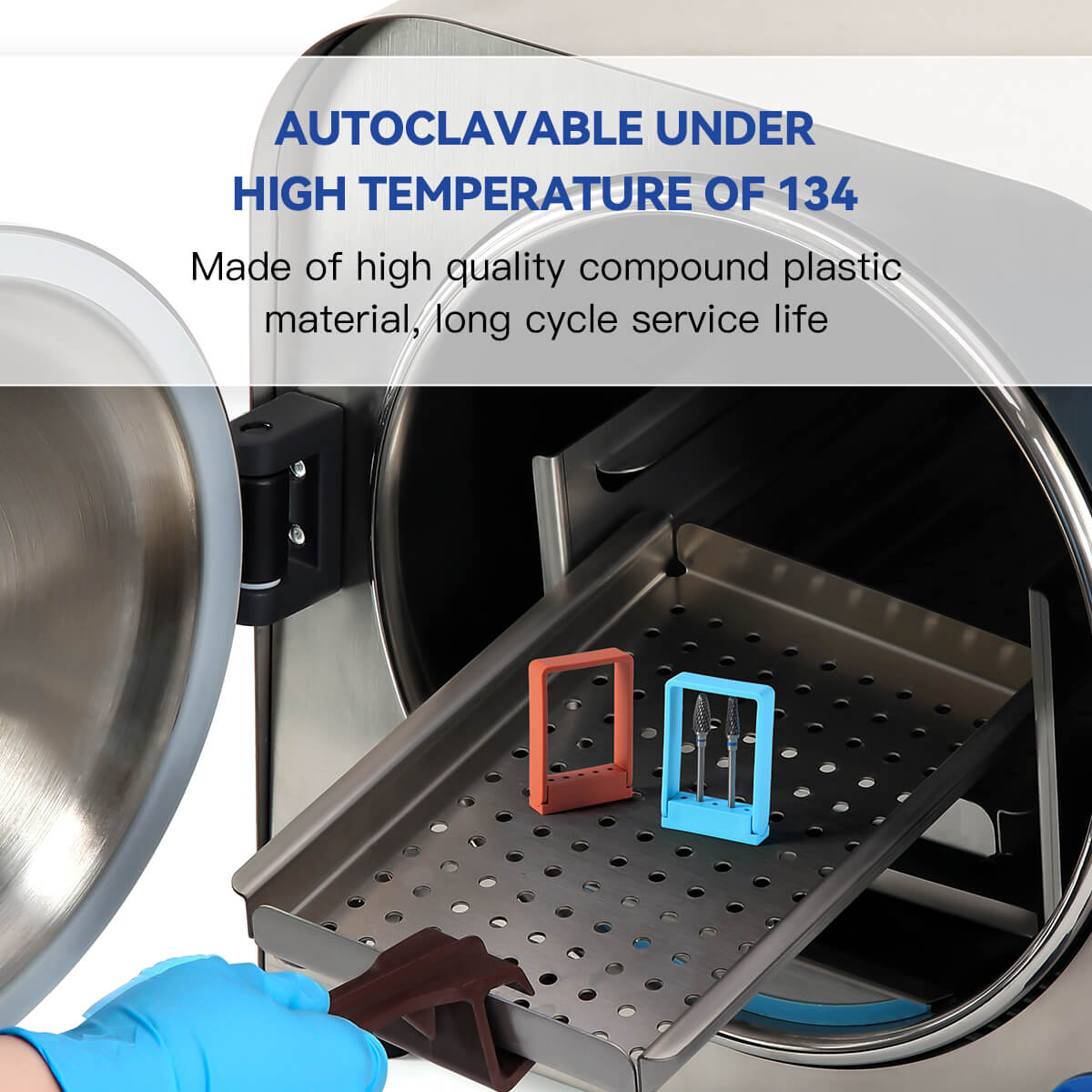 Dental 5 Holes HP Bur Autoclave Holder Compound Plastic - azdentall.com