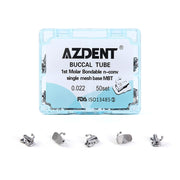 AZDENT Buccal Tube 1st Molar Bondable Split Non-Convertible MBT 0.022 50Sets/Box (UR UL LL & LR) - azdentall.com