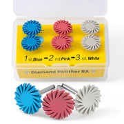 Dental Composite Rubbe Polishing Disc Wheel 3-Step Polishing RA2.35mm 6pcs/Box - azdentall.com
