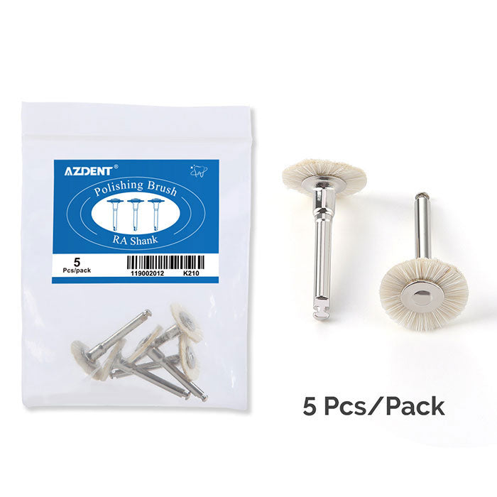 Dental Polishing Brush Wheel White Goat Hair/ Felt/ Cotton 5pcs/Bag - azdentall.com