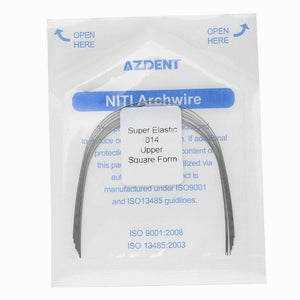 AZDENT Dental Orthodontic Archwires NiTi Super Elastic Square Round Full Size 10pcs/Pack - azdentall.com