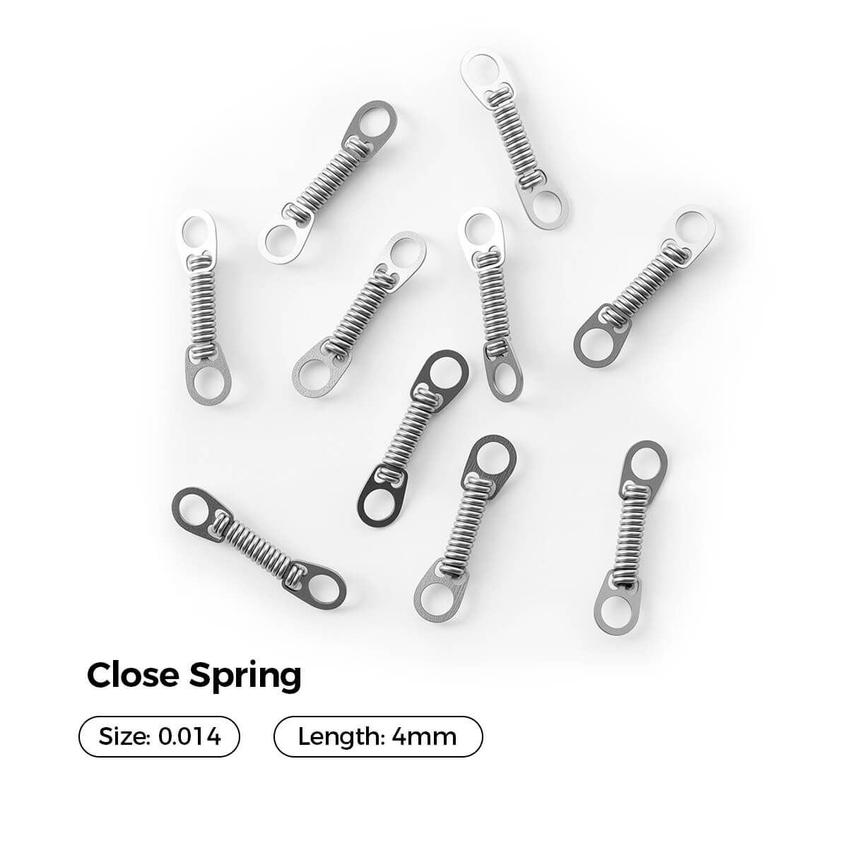 AZDENT Dental Orthodontic Accessory Closed Coil Spring 0.014 4mm 10pcs/Bag - azdentall.com