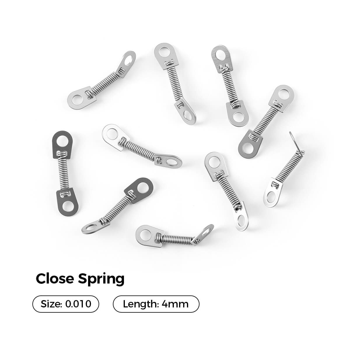 AZDENT Dental Orthodontic Accessory Closed Coil Spring 0.010 4mm 10pcs/Bag - azdentall.com