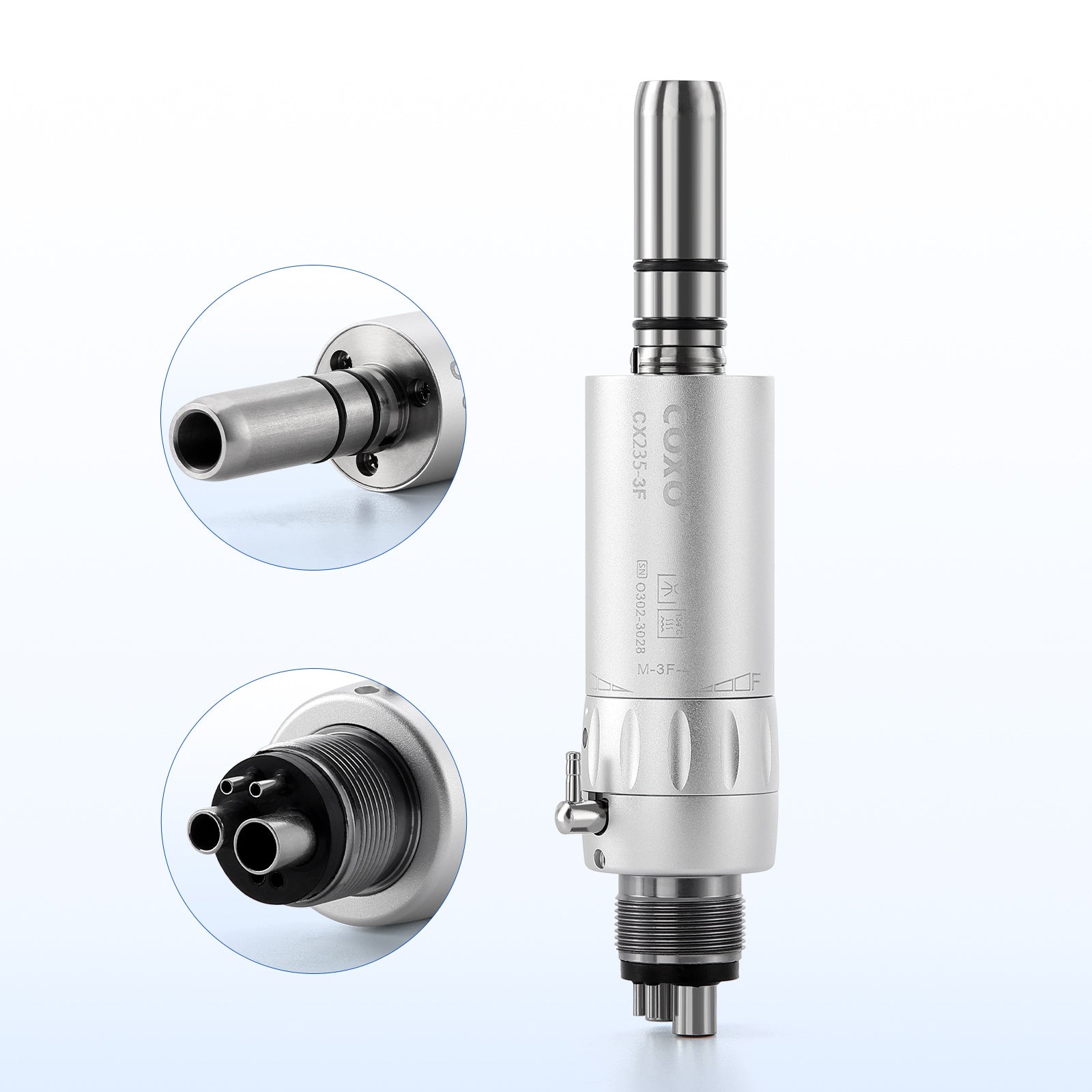 COXO Dental Low Speed Handpiece 1:1 External Air Motor 4 Hole - azdentall.com