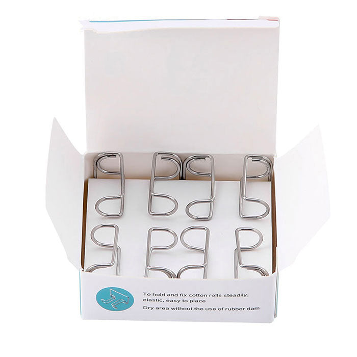 Dental Cotton Roll Holder Stainless Steel Clip Autoclavable 4pcs/Box - azdentall.com