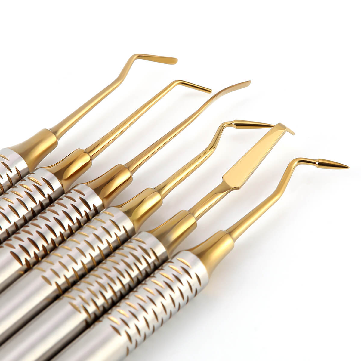 Dental Tools Composite Resin Filling Spatula Titanium Plated Head Filler Gold - azdentall.com