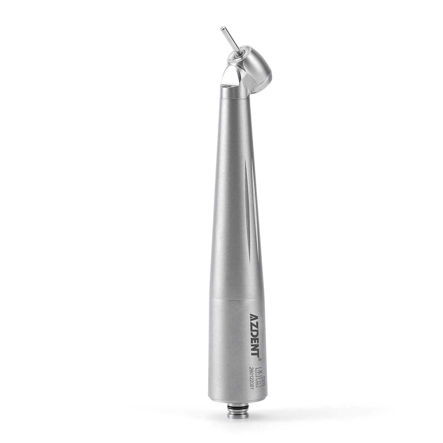 AZDENT Dental LED Fiber Optic 45° High Speed Handpiece Titanium Mini Head Four Water Spray / 6 Holes Quick Coupler - azdentall.com