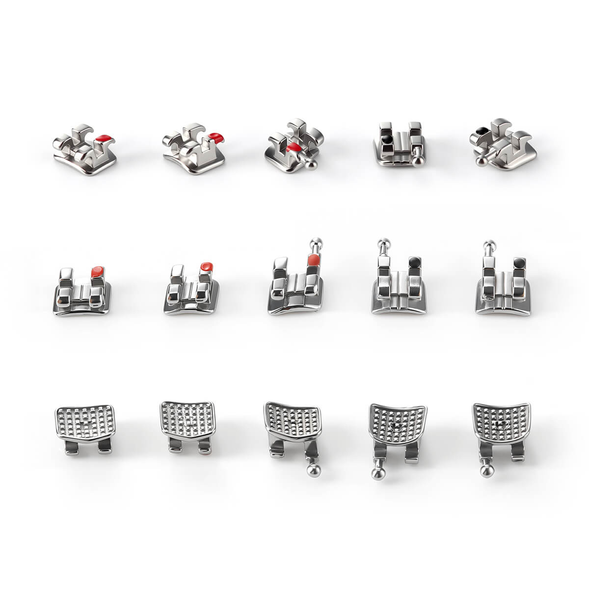 Dental Metal Monoblock Brackets Mesh Base Mini Roth/MBT 0.022