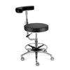 Dental Assistant Chair With 360 Degree Rotation Armrest PU Leather Height Adjustable - azdentall.com