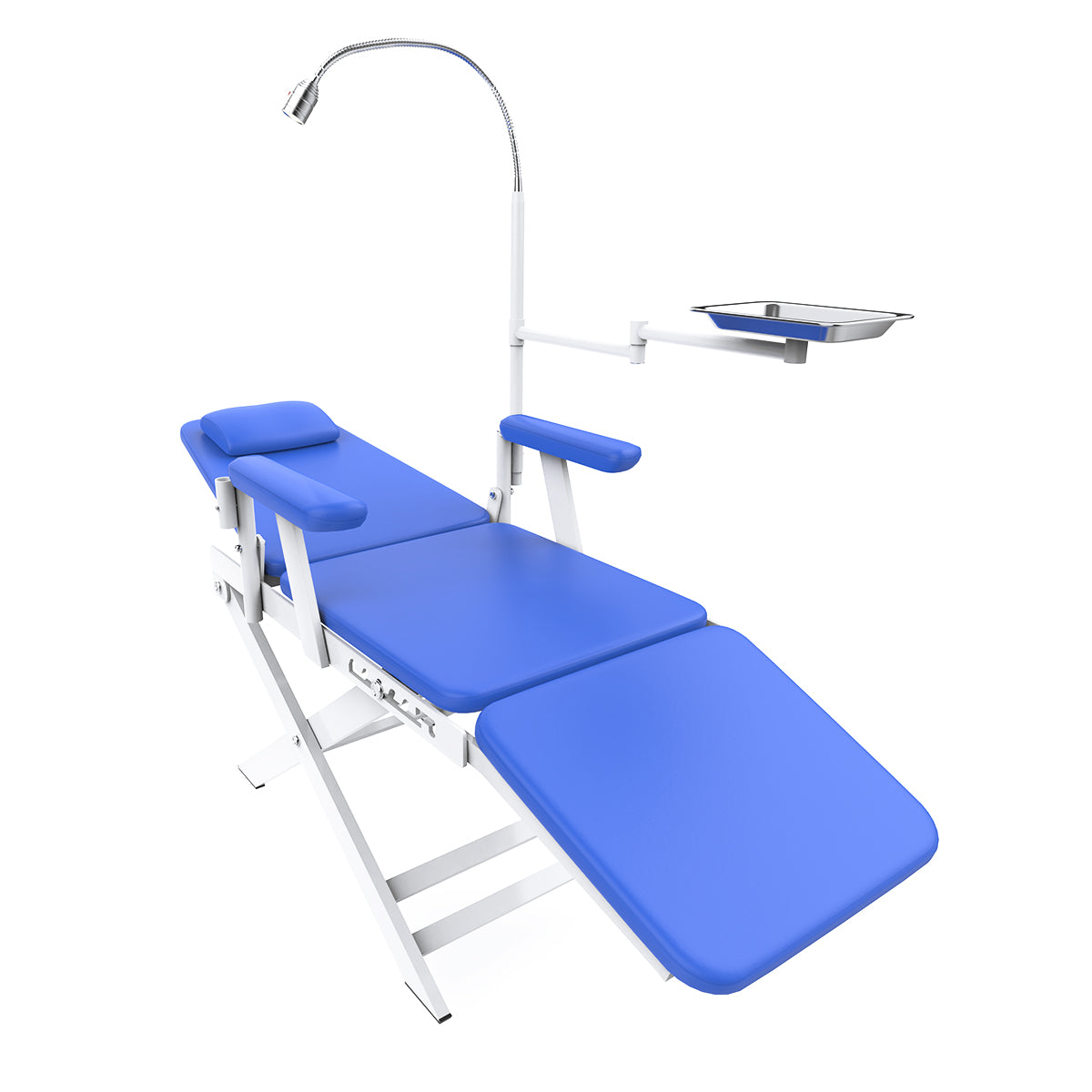 Dental Portable Chair Simple Type-Folding Chair With LED Cold Light Blue - azdentall.com