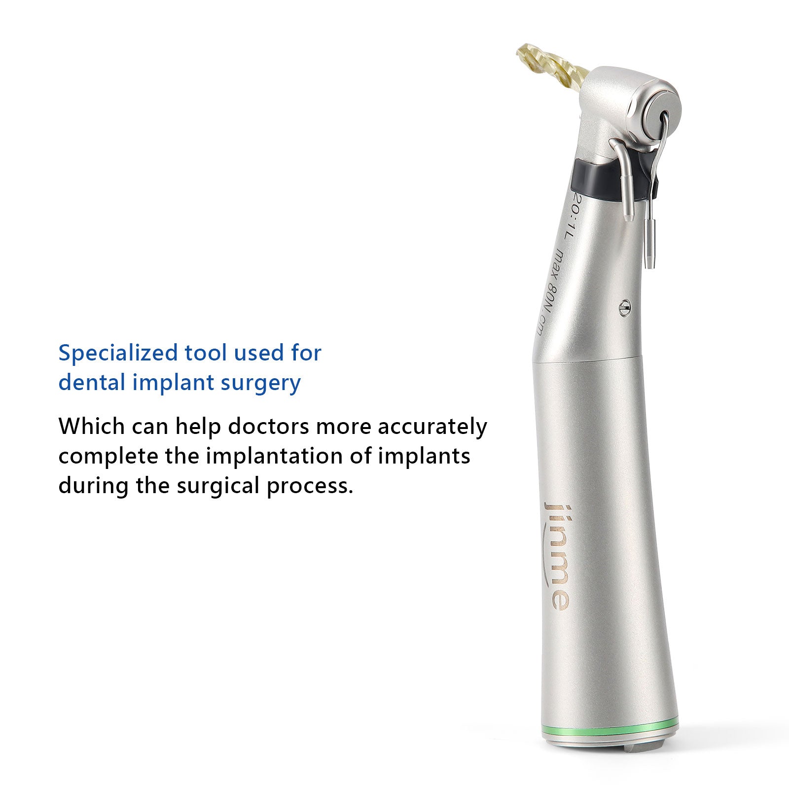 Jinme L Fiber Optic LED 20:1 Implant Contra Angle Low Speed Handpiece - azdentall.com