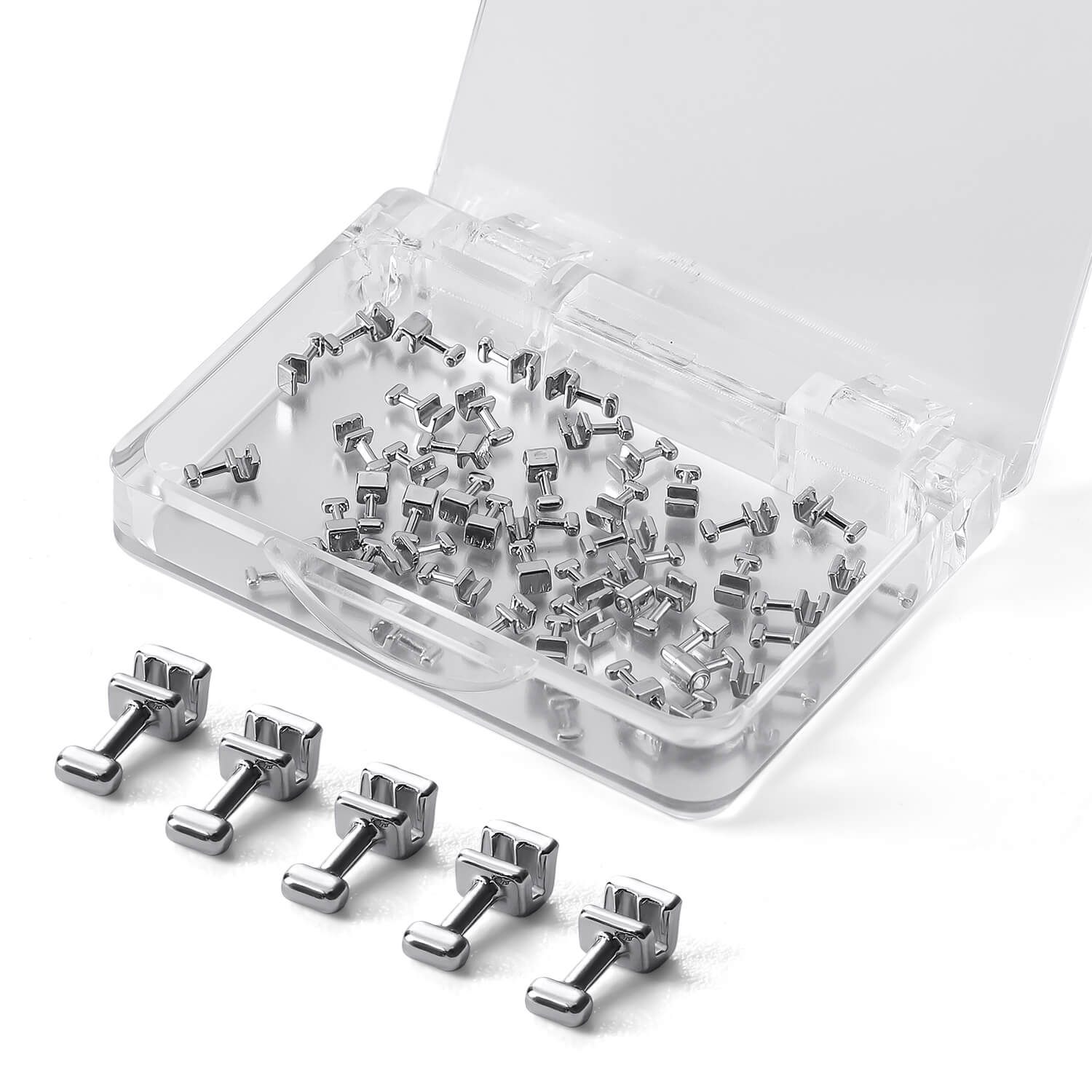 AZDENT Orthodontic Crimpable Hooks General T Type 50Pcs/Box - azdentall.com