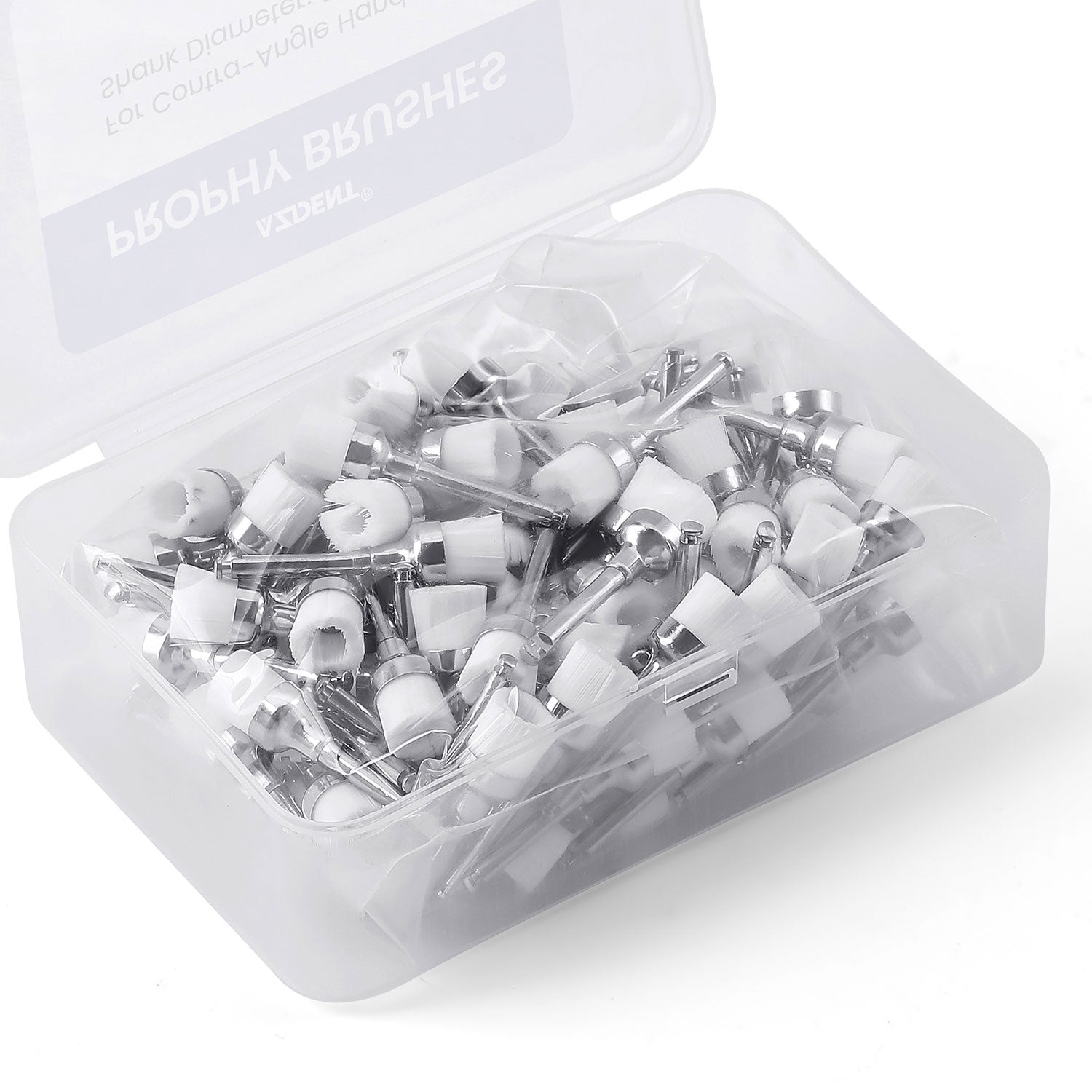 AZDENT Dental Prophy Brushes RA Latch Type Bowl Shape Nylon Soft Copper Handle 100pcs/Box - azdentall.com