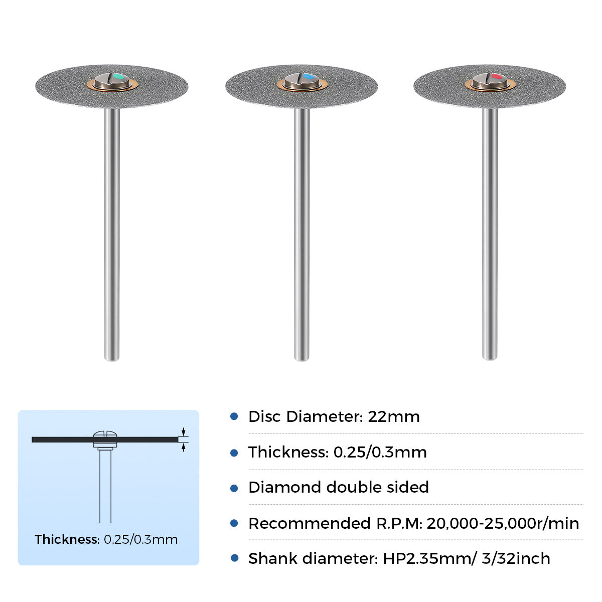 Dental Sintered Diamond Double Sided Polishing Disc for Zirconia Coarse Medium Fine 1pc/box - azdentall.com