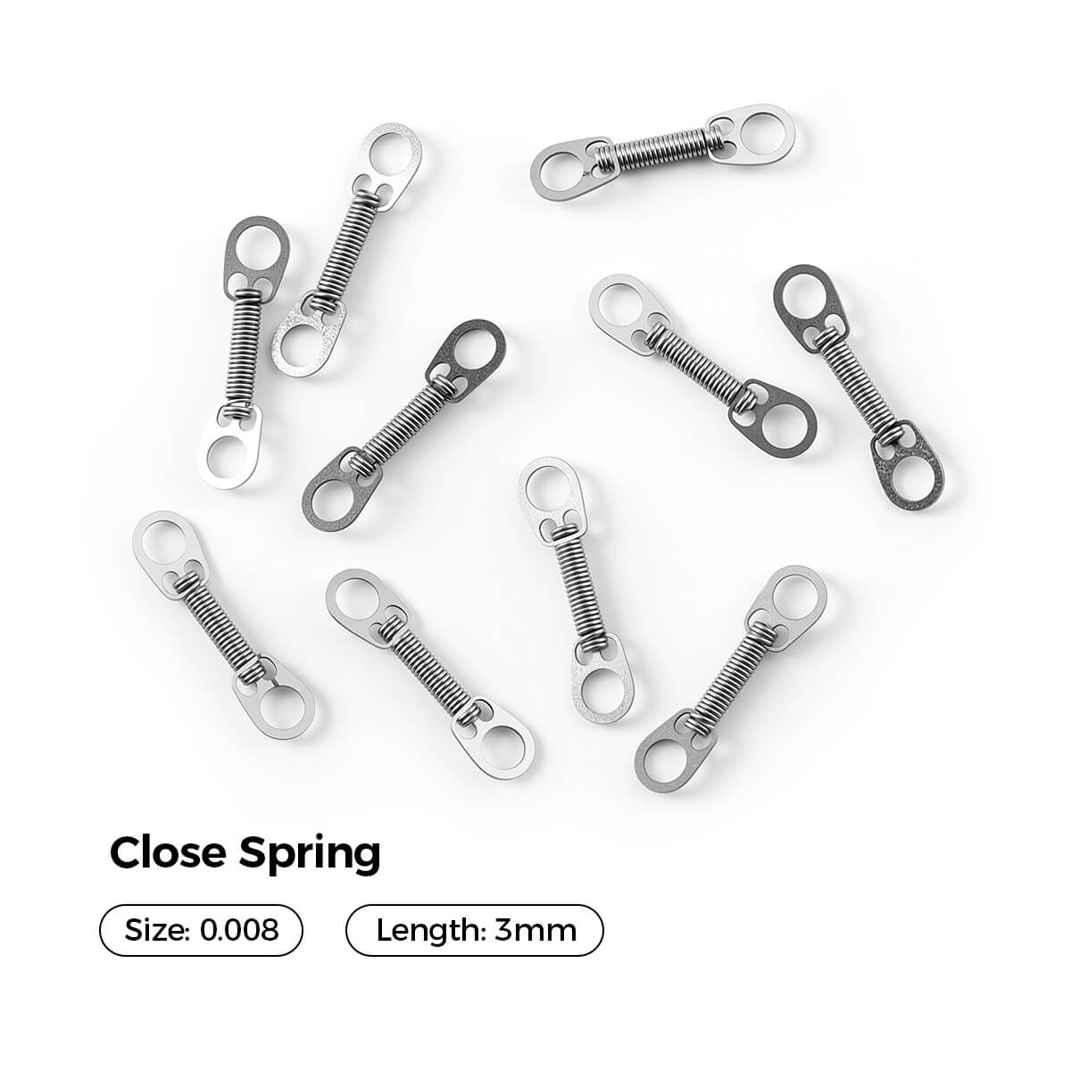 AZDENT Dental Orthodontic Accessory Closed Coil Spring 0.008 3mm 10pcs/Bag - azdentall.com