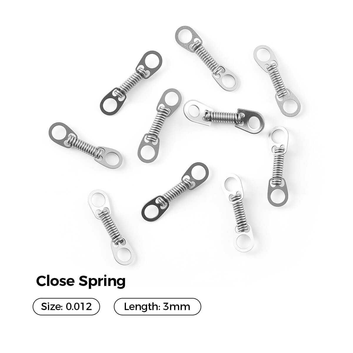 AZDENT Dental Orthodontic Accessory Closed Coil Spring 0.012 3mm 10pcs/Bag - azdentall.com
