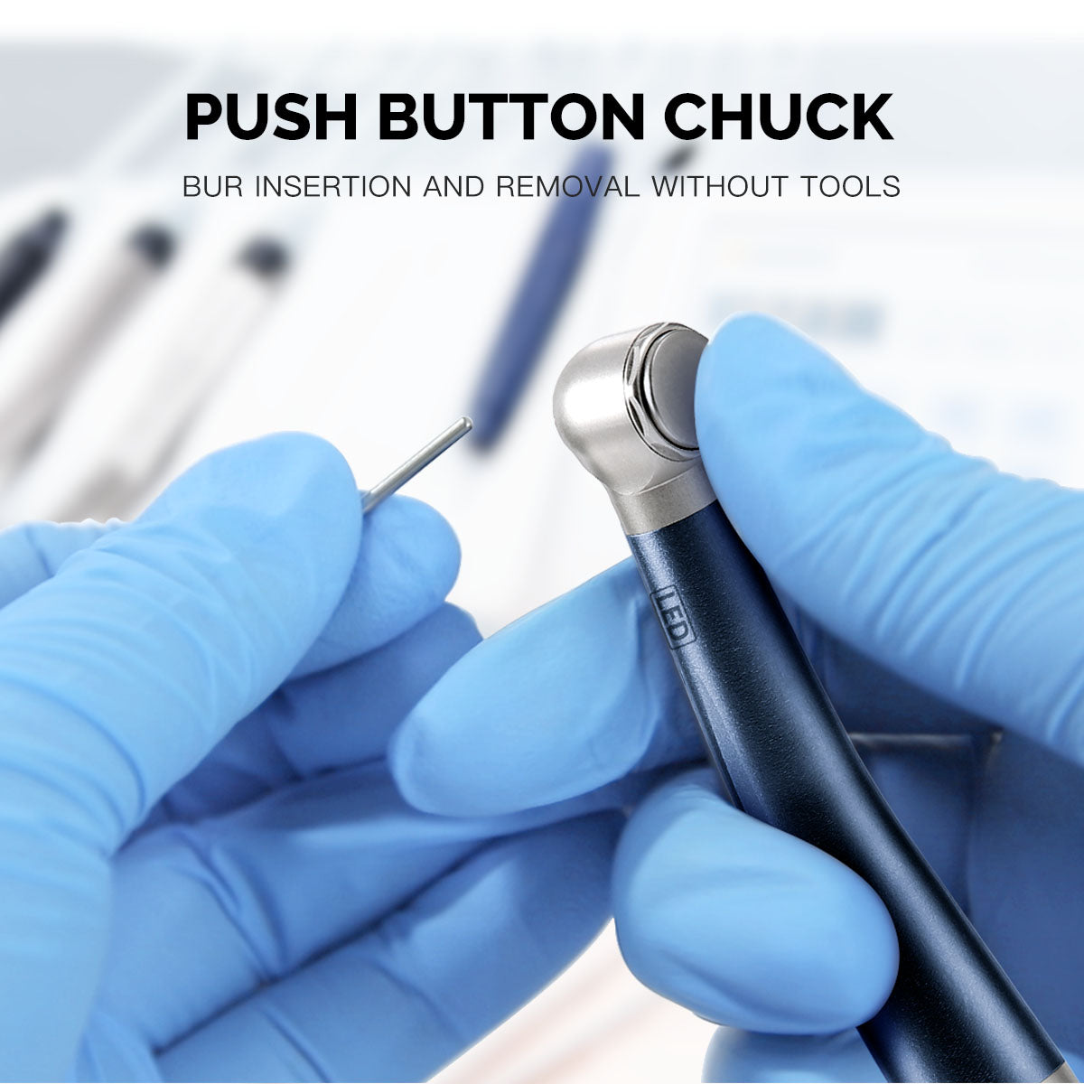 AZDENT Dental E-generator LED High Speed Handpiece with Quick Coupler 4 Holes - azdentall.com