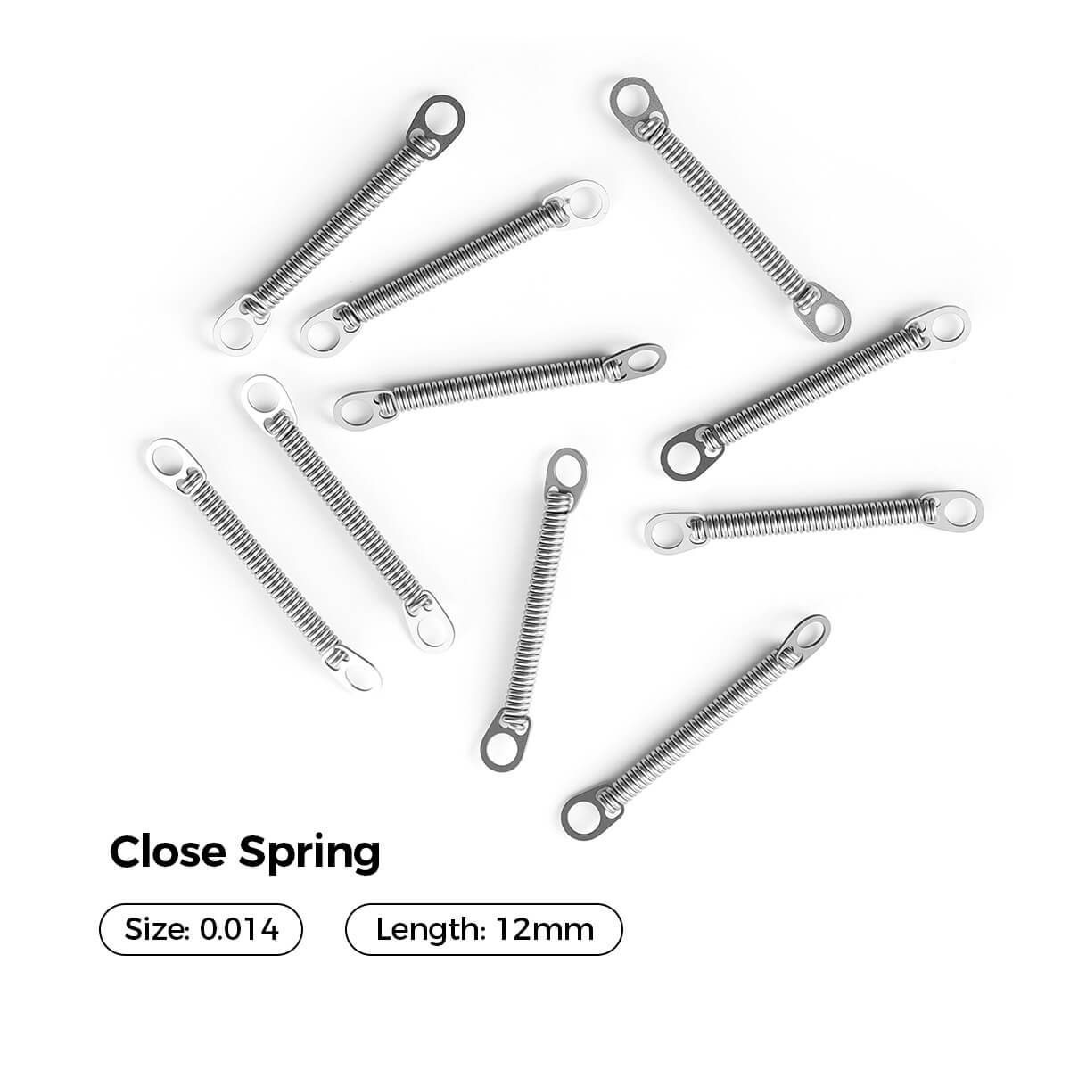 AZDENT Dental Orthodontic Accessory Closed Coil Spring 0.014 12mm 10pcs/Bag - azdentall.com