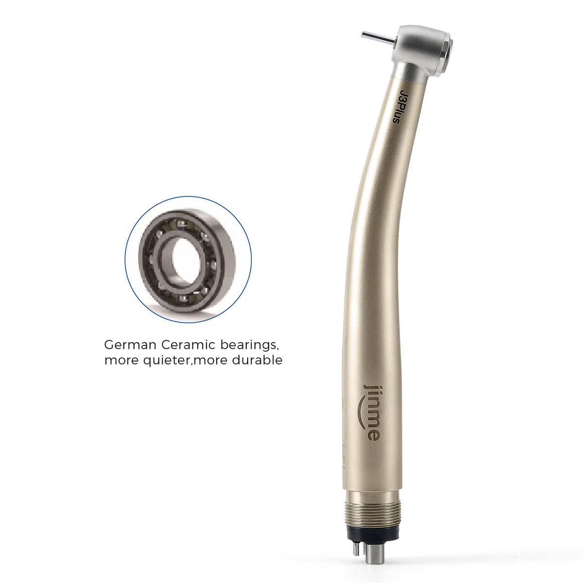 Jinme J3 Plus-SU High Speed Air Turbine Handpiece Standard Head 3 Port Spray 4 Hole - azdentall.com