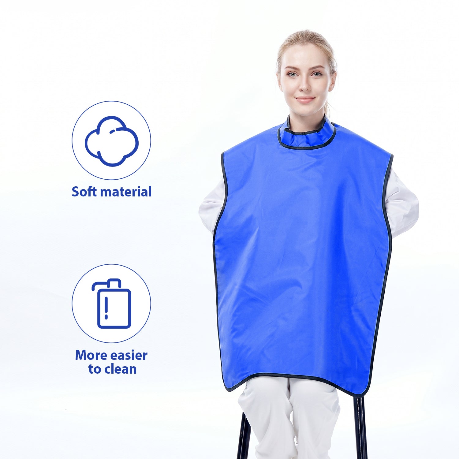 Dental X-Ray Radiation Protective Apron 0.35mmpb 95x60cm Blue - azdentall.com