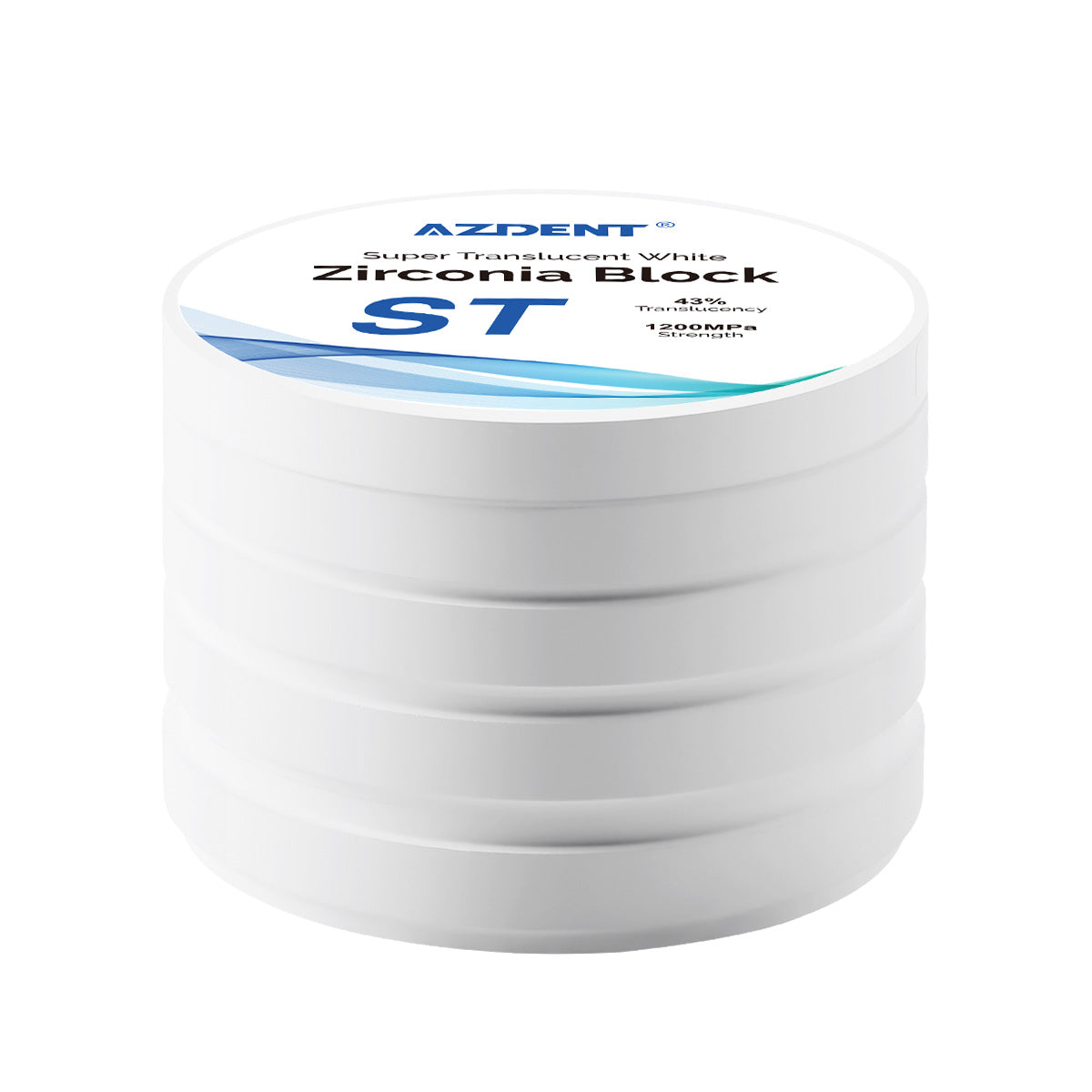 AZDENT Dental ST White Zirconia Block Disc Super Translucent 98mm - azdentall.com