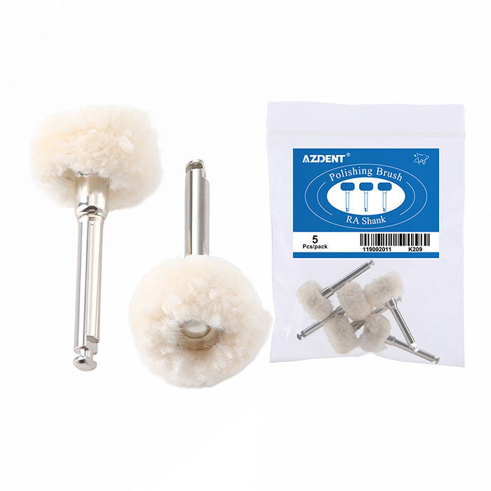 Dental Polishing Brush Wheel White Goat Hair/ Felt/ Cotton 5pcs/Bag - azdentall.com