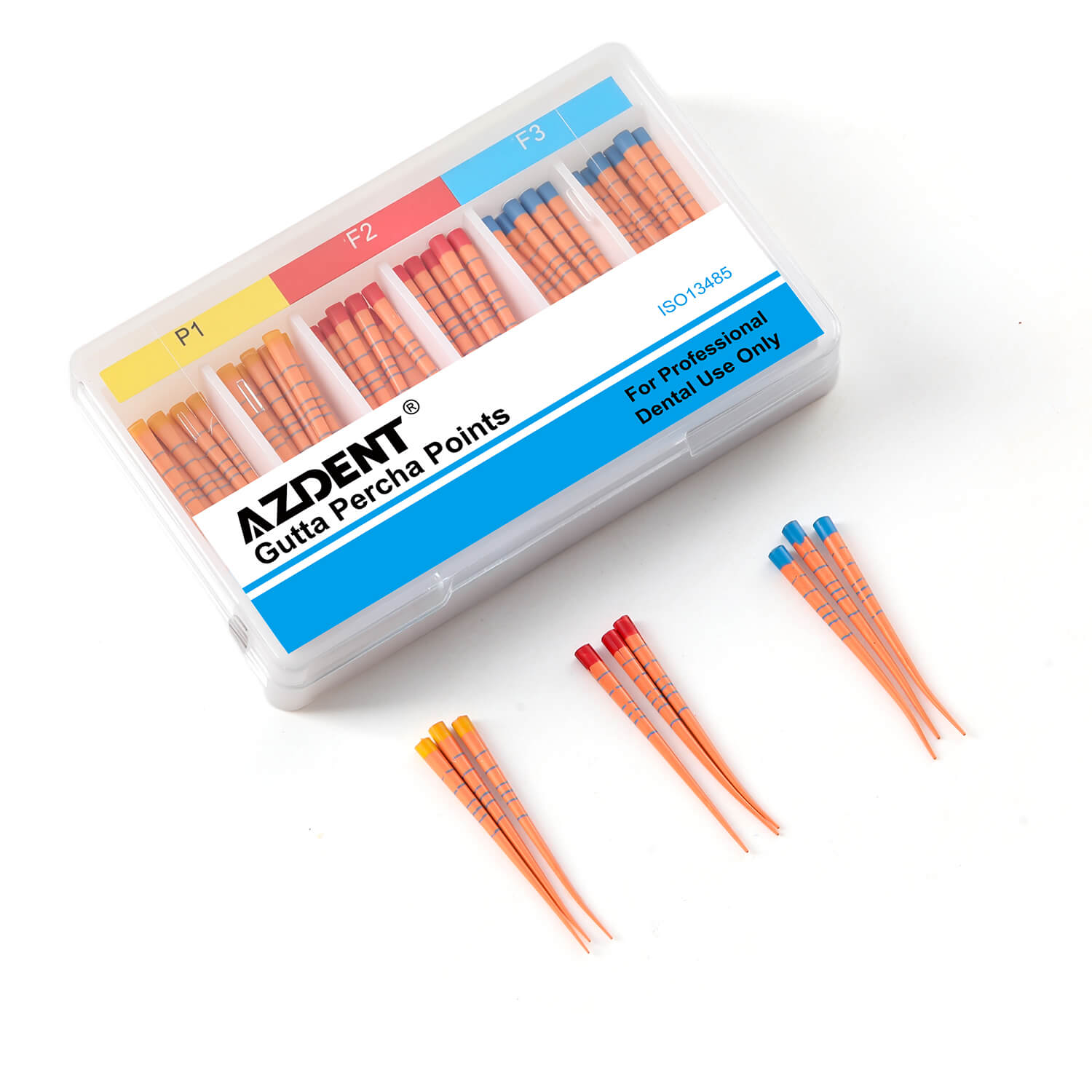 AZDENT Gutta Percha Points With Scale Mixed F1 F2 F3 60/Box - azdentall.com