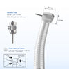 COXO Standard Head High Speed Air Turbine Handpiece with 4 Holes Coupler CX207-W H17-SPQ4 - azdentall.com