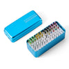 Dental Disinfection Box Holder Aluminum 72 Holes for FG 1.6mm Burs Files Polishers Blue - azdentall.com