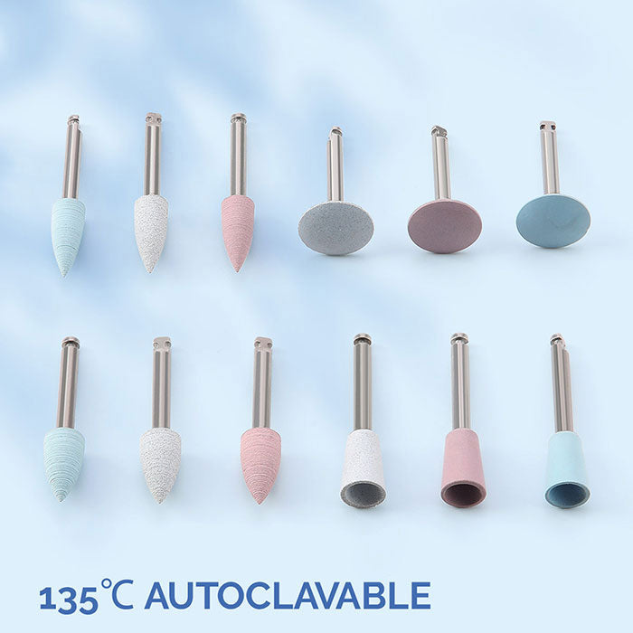 Dental Silicone Polishing Kit For Composite Natural Teeth Porcelain Finishing and Polishing 12pcs/Bag - azdentall.com