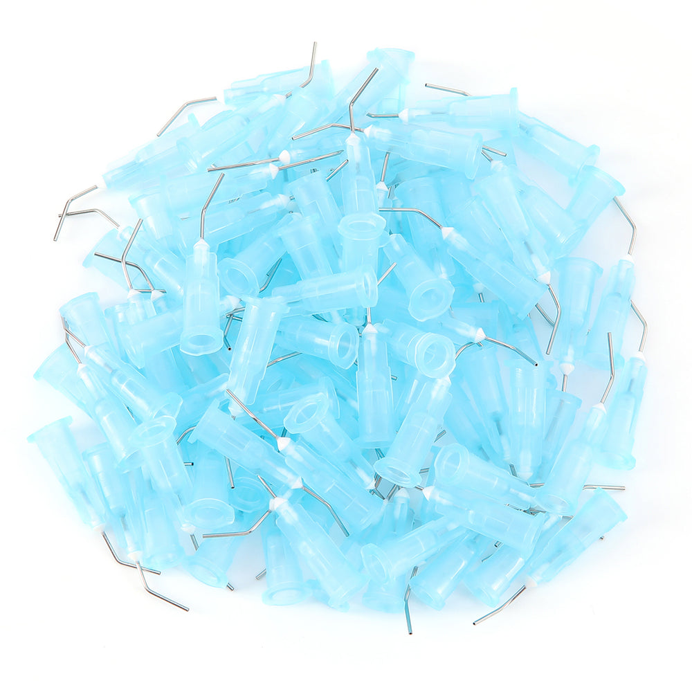 Dental Pre-Bent Applicator Tips 22 Ga Grey Flow Composite Syringe Dental Pre-Bent Applicator Tips 22 Ga Grey Flow Composite Syringe