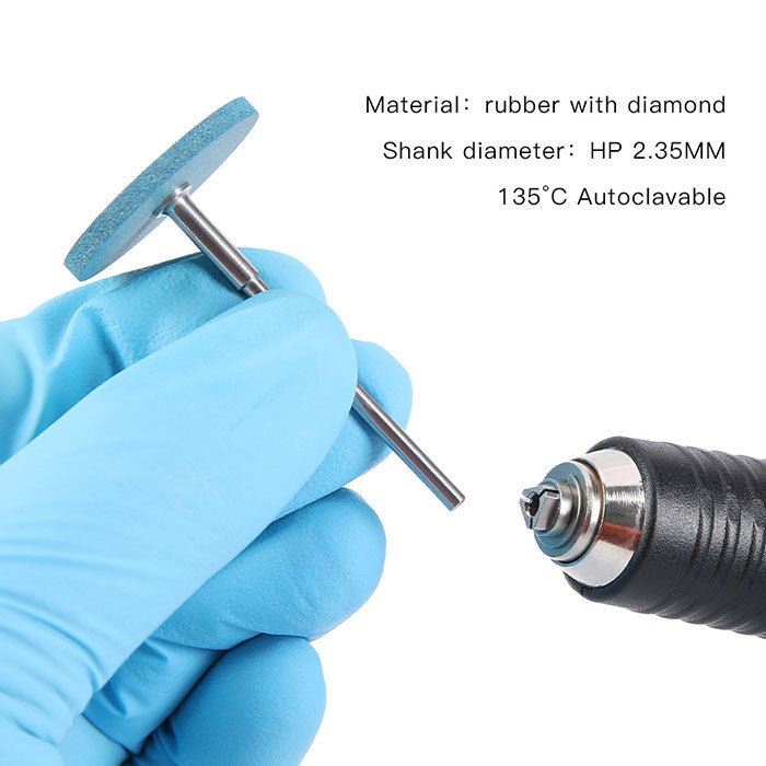 Dental Rubber Diamond Polisher Wheel Super Coarse/ Coarse/ Medium/ Extra Fine/ Ultra Fine 1pc/Box - azdentall.com