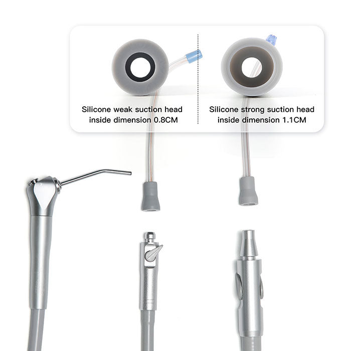 Dental Saliva Ejector Weak /Strong Suction Rubber Snap Tip Adapter Rep ...
