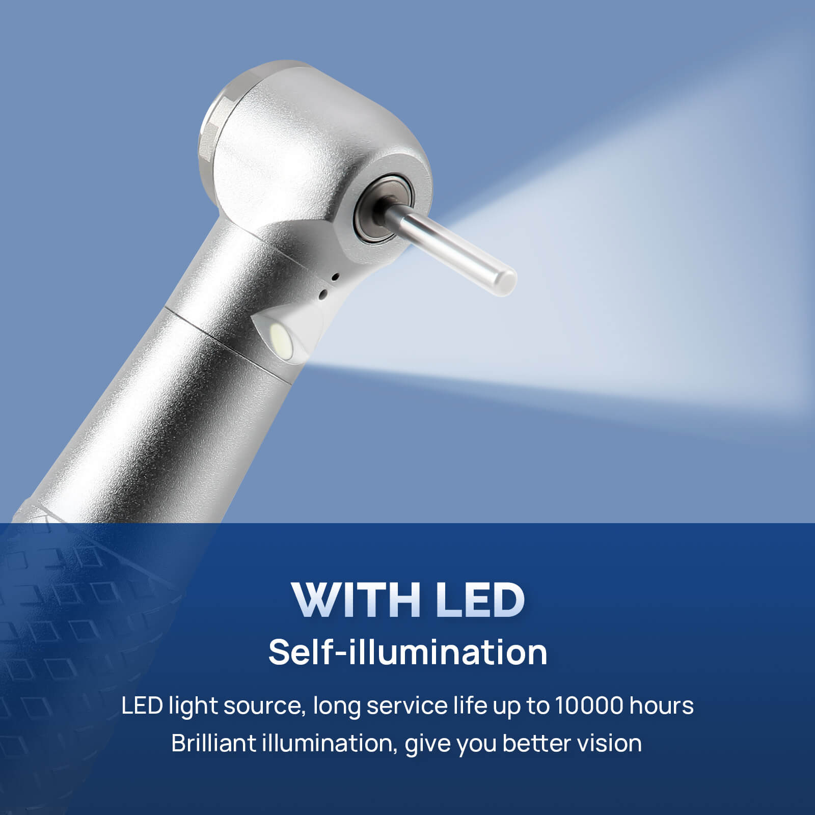 COXO LED High-speed Air Turbine Handpiece with Generator Mini Head 4 Holes Coupler CX207-2 #H05-MP4 - azdentall.com