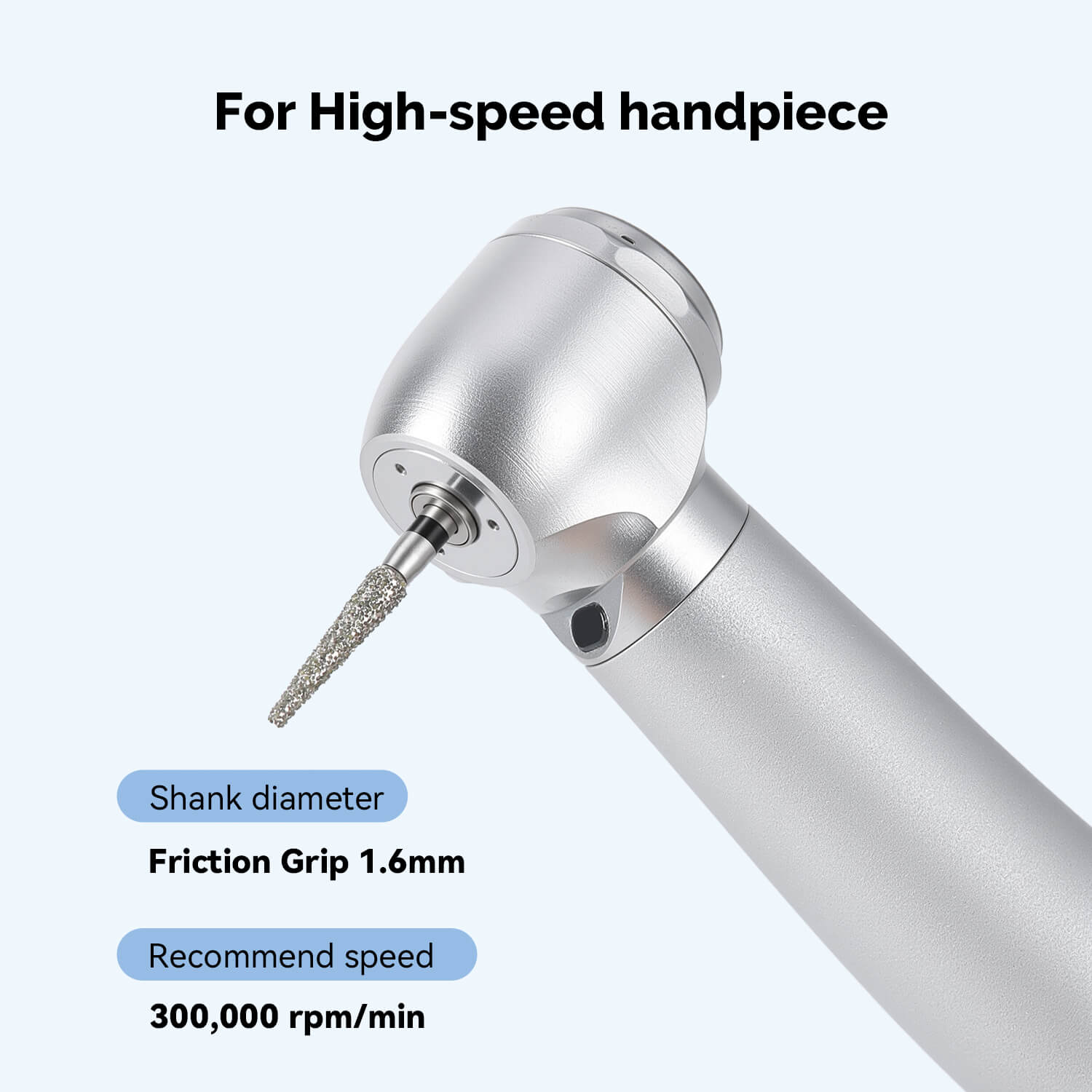 AZDENT Dental Diamond Burs Drills FG 1.6mm Flat/Round 10pcs/Box - azdentall.com