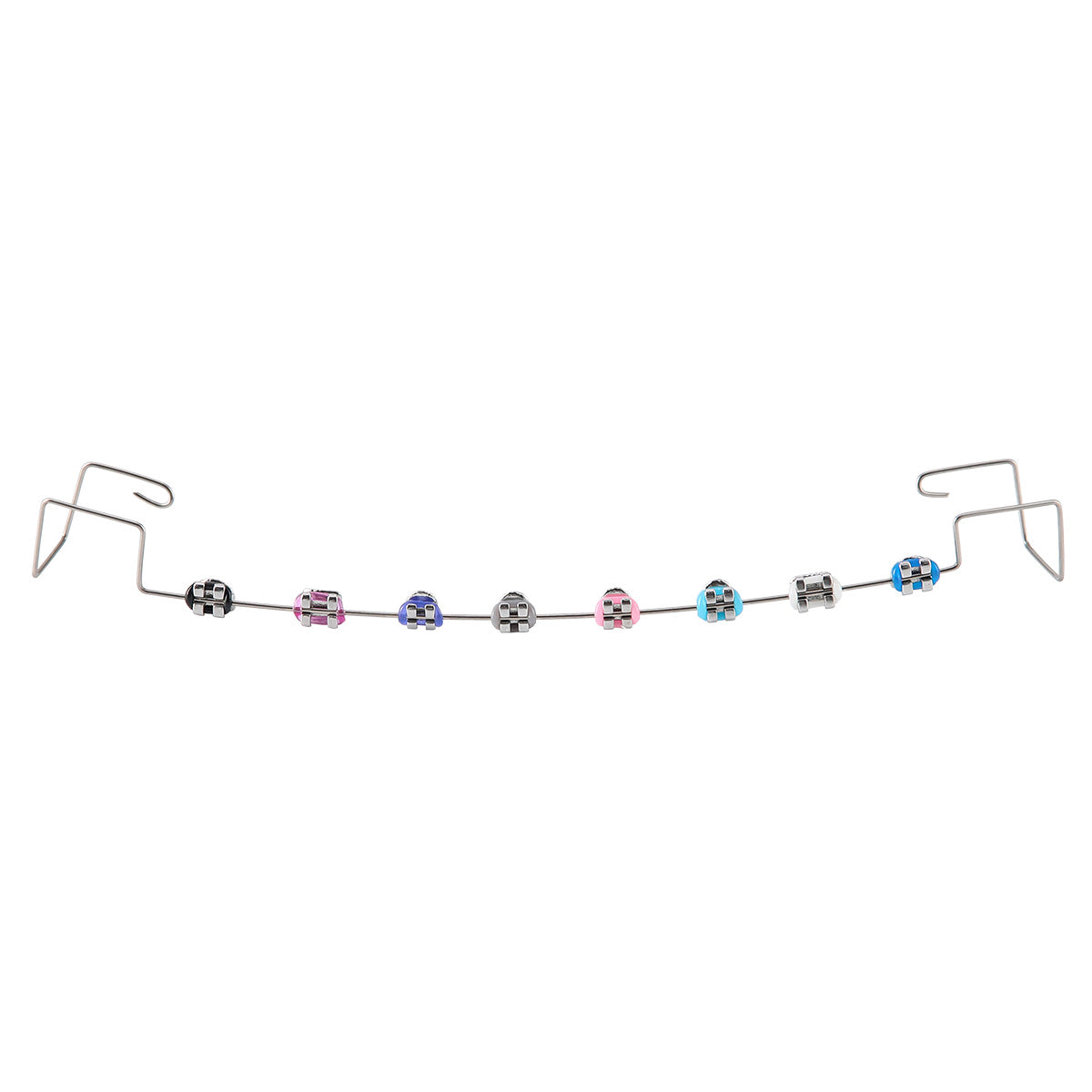 Orthodontic Temporary Tooth Decoration with Metal Archwires Bracket and Ligature Ties 2pcs/Pair - azdentall.com