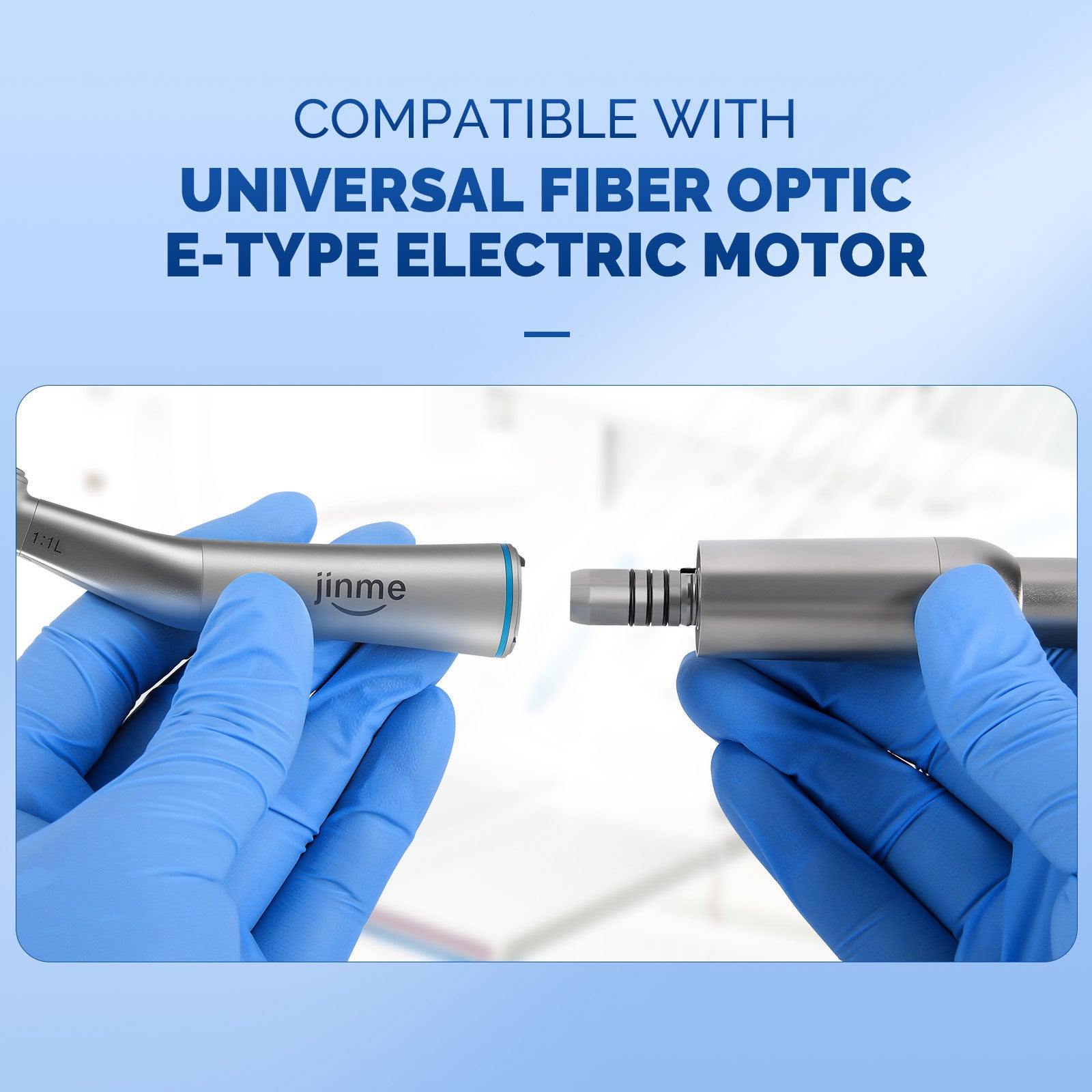 Jinme 1:1 Low Speed Electric Handpiece Fiber Optic Inner Channel W11L - azdentall.com