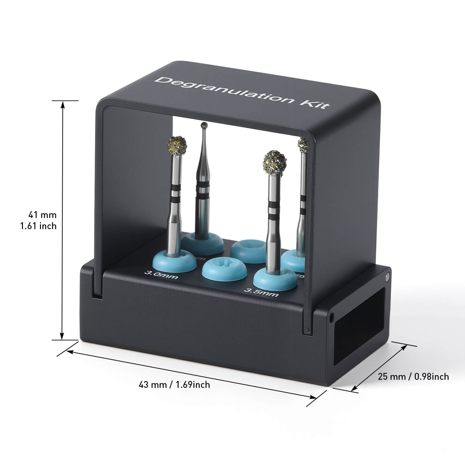 Dental Degranulation Bur Kit Osseous Debridement Soft Tissue Removal CA 2.35mm 31mm 4Pcs/Box - azdentall.com