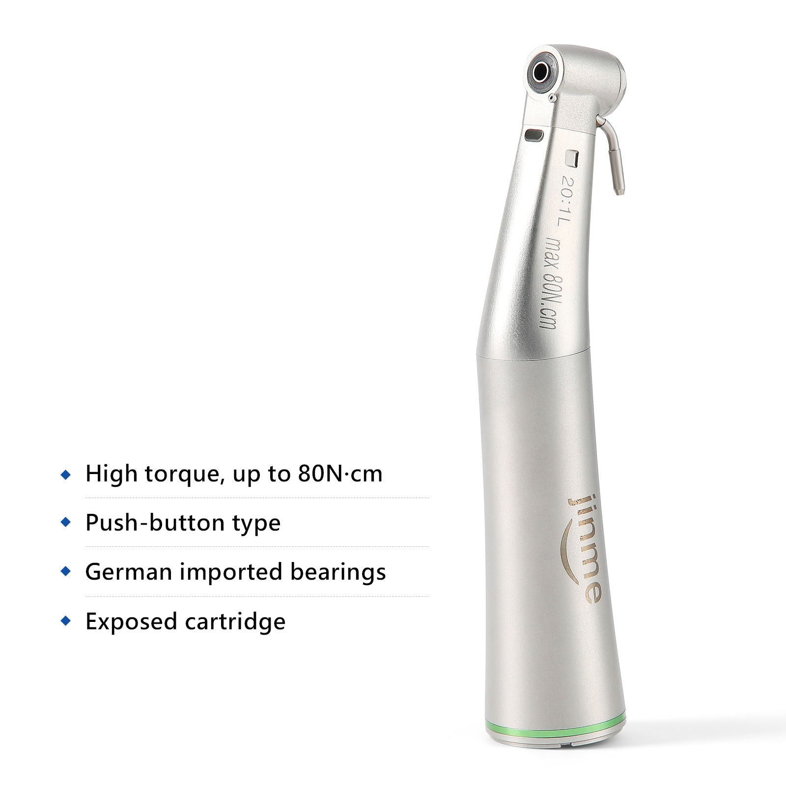 Jinme L Fiber Optic LED 20:1 Implant Contra Angle Low Speed Handpiece - azdentall.com