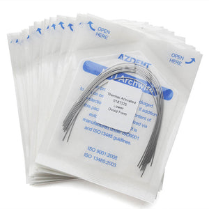 AZDENT Thermal Active NiTi Archwire Ovoid Form Rectangular 0.018 x 0.025 Lower 10pcs/Pack - azdentall.com