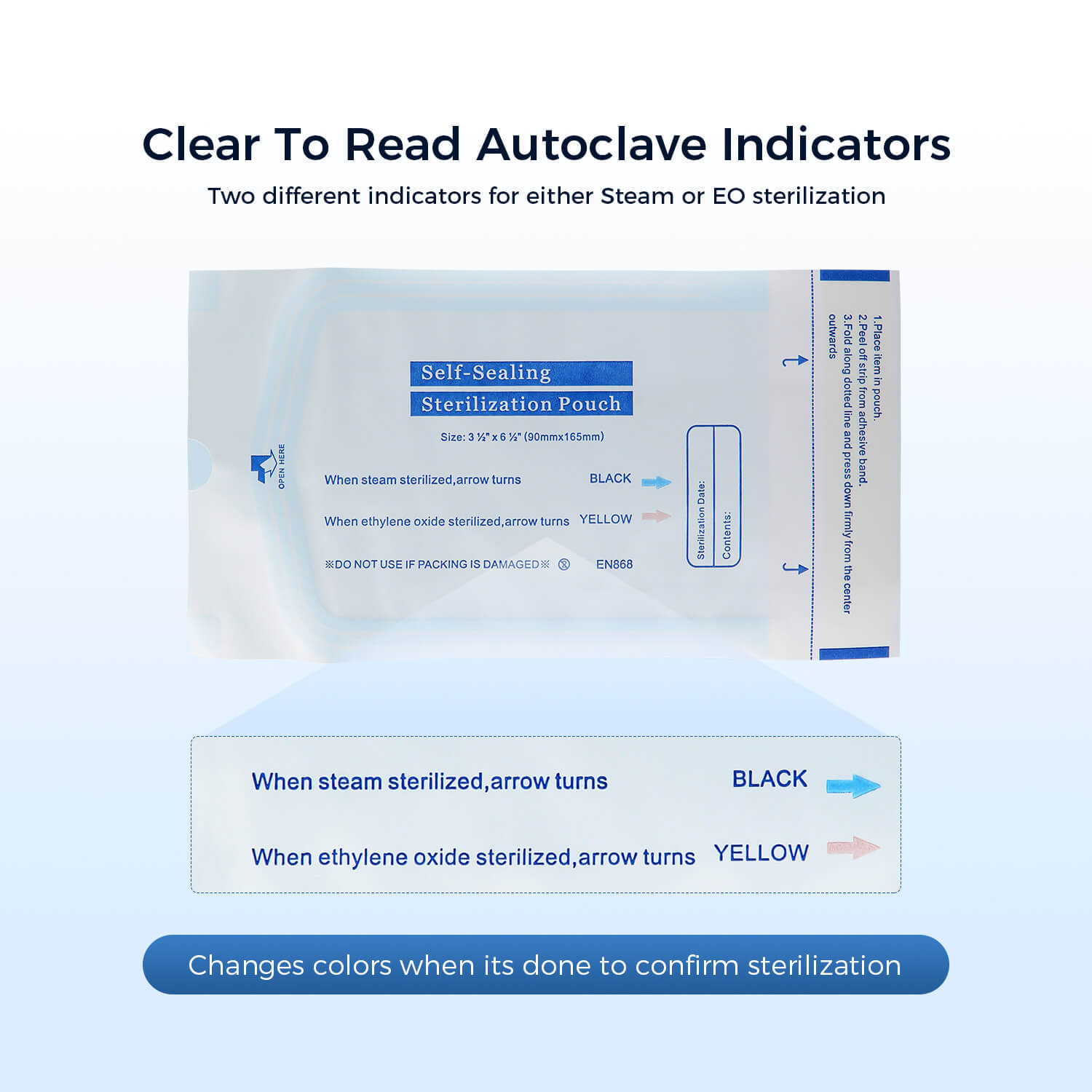 Dental Self-Sealing Sterilization Pouch 7 Sizes 200pcs/Box - azdentall.com