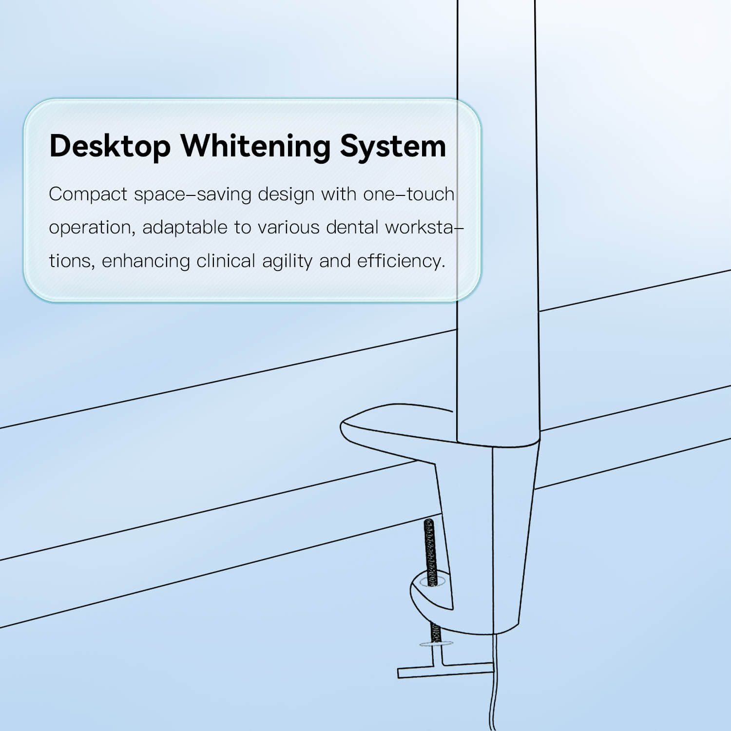 Dental 3-Color Cold Light LED Teeth Whitening Machine BM01T Tabletop Model - azdentall.com