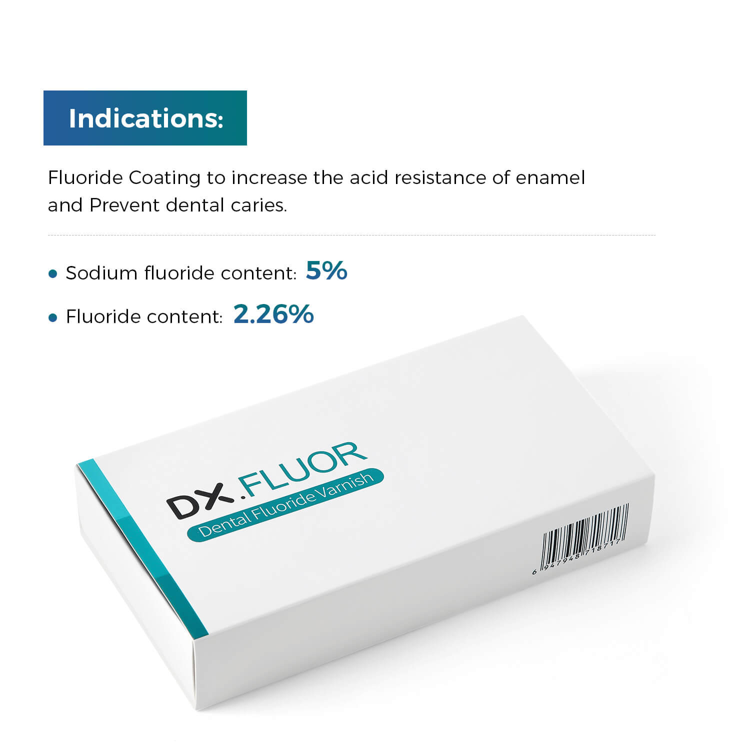 Dental Fluoride Varnish 5% Sodium (0.4g x 50) Mint Strawberry